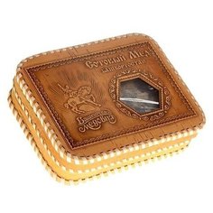 Мёд сотовый в берестяной шкатулке 0,6-0,7 кг цветочный Башкирская медовня