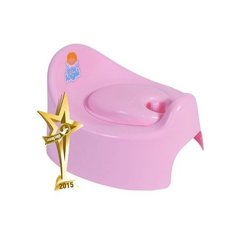 Горшок детский "Im"с крышкой розовый LA2701RS (пластик) Little Angel