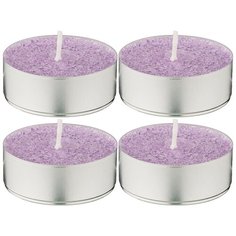 Набор ароматический стеариновых свечей из 4 шт, LAVENDER диаметр 6 см высота 2 см, Adpal 348-668