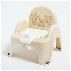 Tega Baby Горшок-стульчик «Мишки» с крышкой, антискользящий