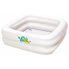 Надувной бассейн квадратный с надувным дном, 86х86х25 см, от 0 до 3 лет, BestWay