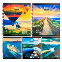 Тетрадь общая Проф-пресс Время путешествовать А5 96 листов в клетку на спирали (обложка в ассортименте) 5 шт.