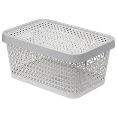 Коробка пирула 12 л с крышкой, цвет смоки Idea (М Пластика)