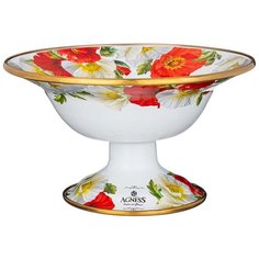 Ваза для фруктов AGNESS, серия маки 20СМ D=20СМ H=12СМ