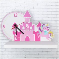 Полка с часами "Замок" 375 х 216 мм сима-ленд