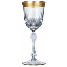 Бокалы для белого вина 205 мл 6 шт Crystalite Bohemia "Джесси /Матовое золото /43373" / 022820