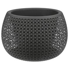 Кашпо пирула D290 мм 4 л с вставкой графитовый Idea (М Пластика)