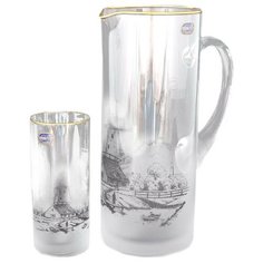 Набор для воды 7 предметов (кувшин 1,5 л + 6 стаканов по 300 мл) Crystalex CZ s.r.o. "Мельница" / 068119