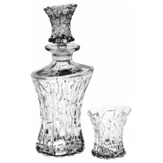 Набор для виски 7 предметов (графин 700 мл + 6 стаканов по 200 мл) Crystal Bohemia "PATRIOT" / 104436