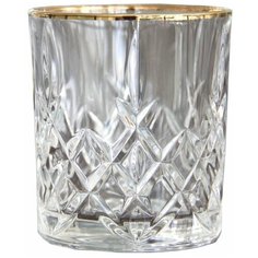 Стаканы для виски 320 мл 4 шт Crystal Bohemia "BRIXTON GOLD" / 153611