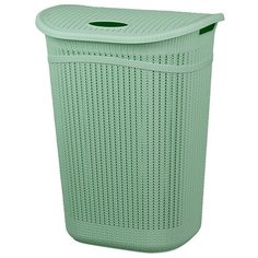 Корзина для белья Idea вязание 55л, фисташковый