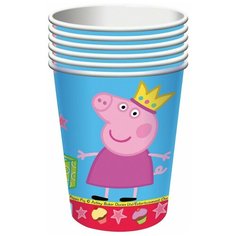 Росмэн (Праздники) Стаканы бумажные, 10 шт., 210 мл, Peppa Pig 35196
