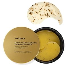 Подтягивающие патчи с протеином золотого шелкопряда и икрой лосося Trimay Gold Cocoon & Salmon Hydrogel Eye Patch