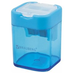 Точилка Brauberg PEAK с контейнером, пластиковая, прямоугольная, 2 отверстия (226945)