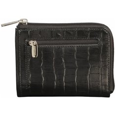 Портмоне FABULA Croco Nile PJ.151.KR, натуральная кожа черный