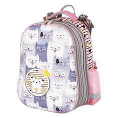 Ранец ЮНЛАНДИЯ EXTRA, с дополнительным объемом, "Gray kittens", 38x29x18 см, 227843