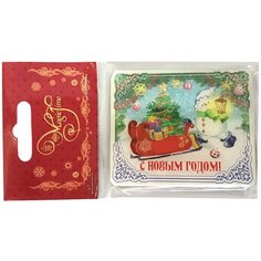 Магнит декоративный "Снеговик с фонарем", 5х6 см, из агломерированного феррита, 42292 Magic Time