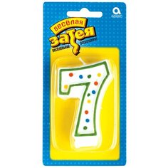 Праздничная свеча цифра "7" высотой 7,6 см Веселая Затея