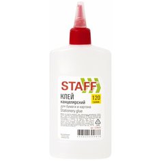 Клей канцелярский STAFF для бумаги, картона 120 г, 229826