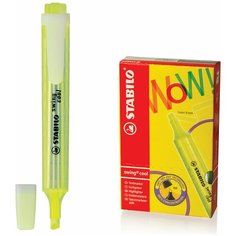 Текстовыделитель STABILO "Swing cool", желтый, линия 1-4 мм, 275/24