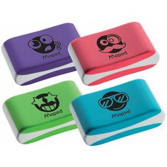 Ластик MAPED (Франция) "Essentials Soft Color", 33,5х21,5х9,9 мм, цветной, ассорти, 112922