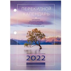 Календарь настольный перекидной 2022 г., "природа", 160 л., блок газетный, 1 краска, STAFF, 113379