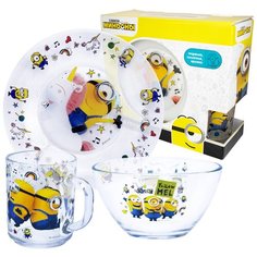 Набор посуды Гадкий Я: Единорог (стекло) ND Play