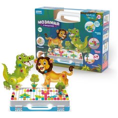 Конструктор "Мозаика в чемоданчике" 4 в 1. Дикие животные ND Play