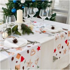 Сирень Дорожка на стол Еловая Гирлянда (40х140 см)