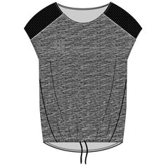 Футболка для фитнеса свободного кроя, размер: EU36 RU42, цвет: Белый/Черный DOMYOS Х Декатлон Decathlon