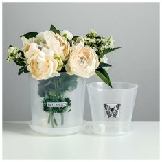 Набор кашпо с поддоном для орхидеи 2 в 1 Botanica, 0,8 и 1,6 л 4762316 Дарите счастье