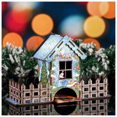 Чайный домик новогодний "Олени", цветной, 8×16×25.7 см 5134536 Сима ленд