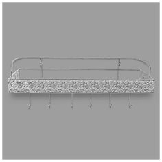 Полка бытовая с крючками 42х15х17 см 2813416 Доляна