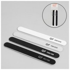 Пилка-наждак классика набор 4шт абр 80/100 100/180 180/200 200/240 ТМ пакет QF 4230714 Queen Fair