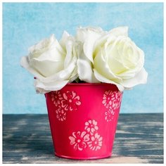 Кашпо "Ведерко" 10*10*10 см красное 3924635 Take It Easy