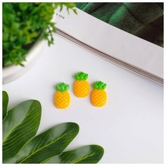 Декор для творчества пластик "Ананас" набор 15 шт глянец 2х1,1 см 4568965 Арт Узор