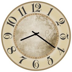 SvS Настенные часы SvS 4002956 Узор в бежевой рамке СВС