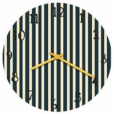 SvS Настенные часы SvS 3001194 Черно-белые полосы СВС