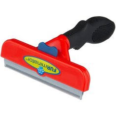 Щетка-триммер FURminator для короткошерстных собак гигантских пород 13 см, красный/черный