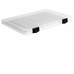 Контейнер для документов Стамм (А4, 1 отделение, пластик, 230x305х23мм) прозрачная, черные защелки (ПД10)