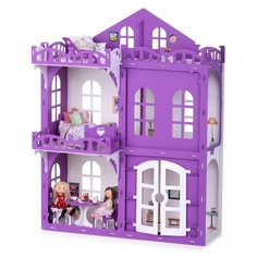 KRASATOYS кукольный домик Элизабет 000289/000290, белый/сиреневый