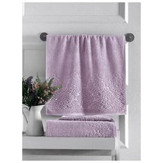 Полотенце махровое "KARNA" VERDA ; Светло-лаванда ; Размер: 70 х 140