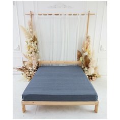 Простыня на резинке из бязи "Всё себе"; Мокрый асфальт; Размер: 140 х 200