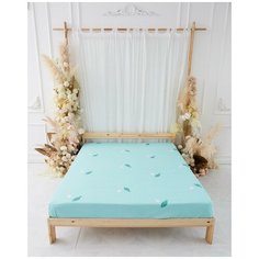 Простыня обычная, поплин "Всё себе"; Манул; Размер: 1.5