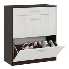 Обувница Боровичи-Мебель Дуэт 16.28 , размер (ШхГ): 60.2х38.5 см , цвет: венге/авола белая