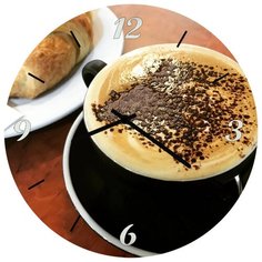 SvS Настенные часы SvS 3501717 Kitchen Кофе с круассаном СВС