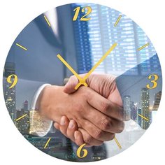 SvS Настенные часы SvS 3501885 Деловое рукопожатие СВС