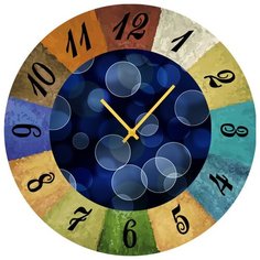 SvS Настенные часы SvS 3002103 Синие пузырьки СВС