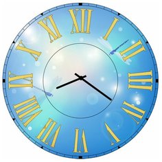 SvS Настенные часы SvS 4002454 Блики на синем фоне СВС