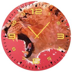 SvS Настенные часы SvS 3502048 Дикая кошка СВС
